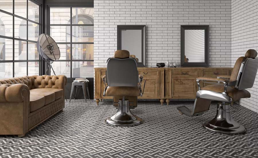 Spanish tile design for fireplace areas