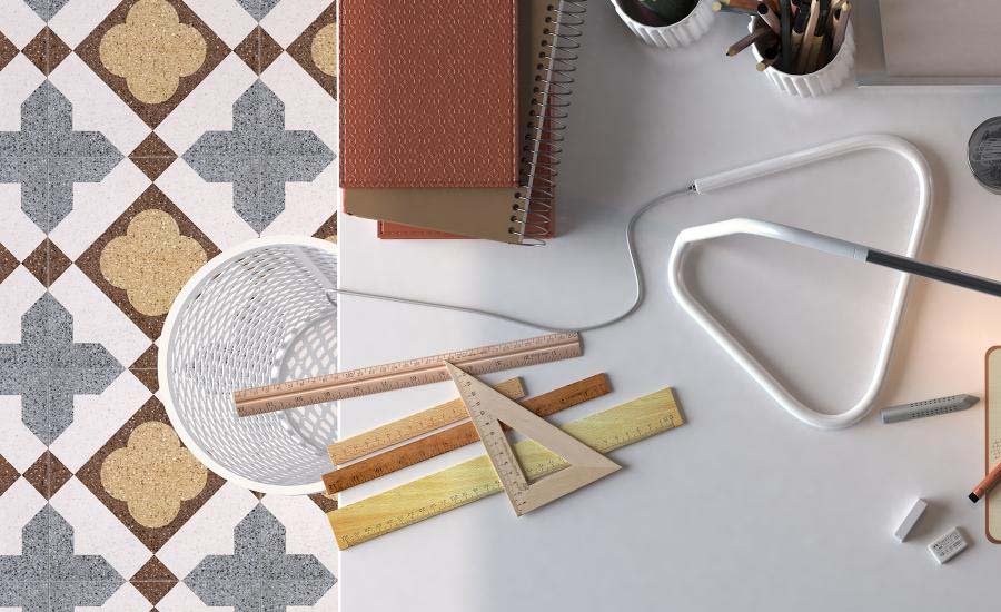 Rectangular Spanish tiles