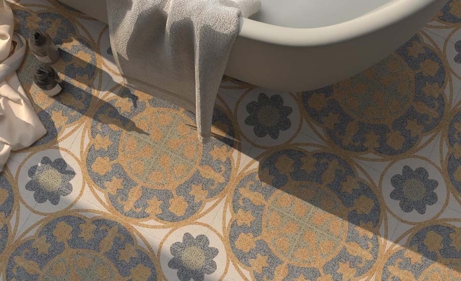Seaside Spanish tile design